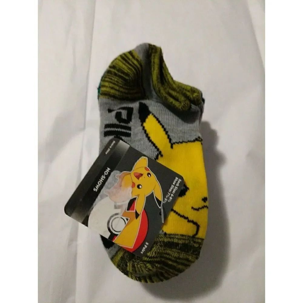 Pokemon Kids Socks shoe sz. 7 1/2 - 3 1/2 no show 5 pairs - NEW